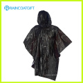 Poncho de pluie PE noir d&#39;urgence Rpe-099